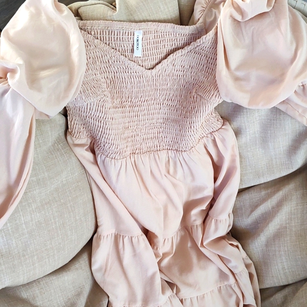 Long sleeve boho dress
